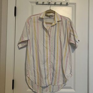 Diane Von Furstenberg Pastel Striped Men's Shirt